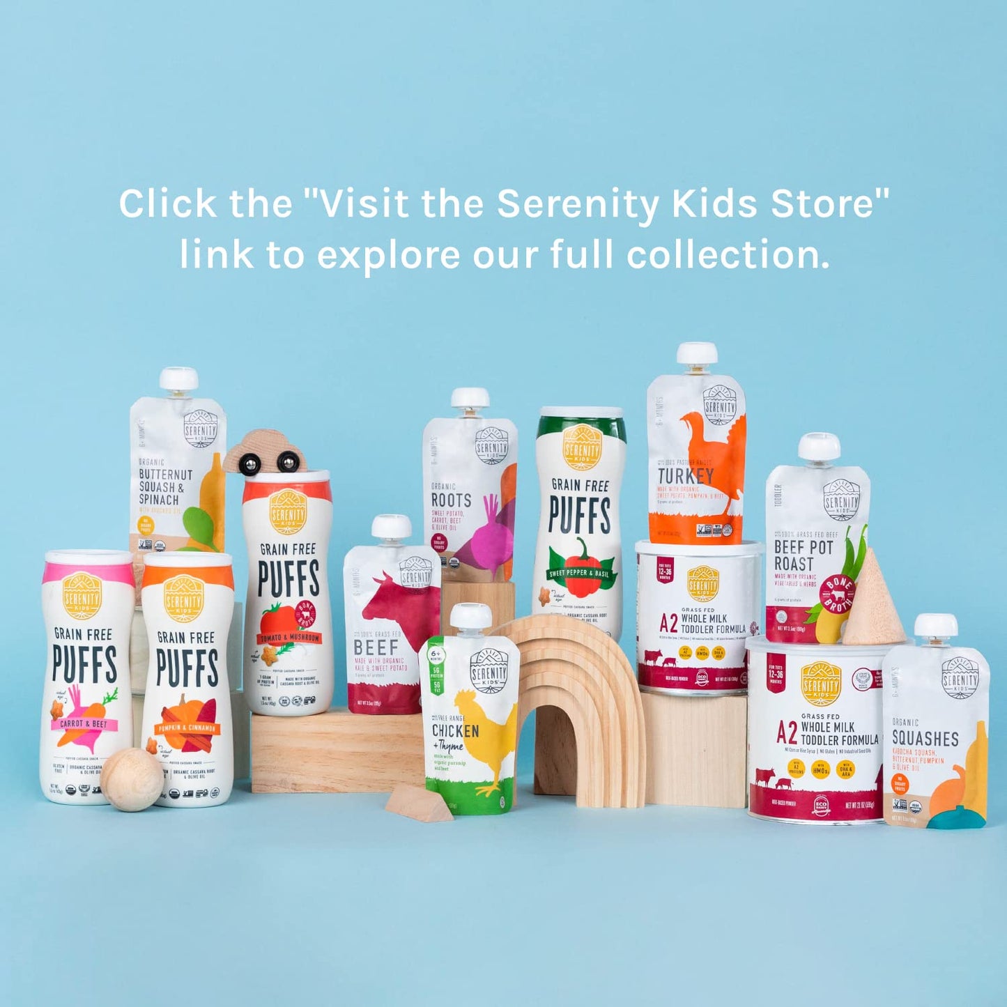 Serenity Kids 6+ Months Grain Free Puffs Toddler & Baby Snack | No Added Sugar, Gluten & Rice Free, Allergen Free | Made with Organic Cassava, Veggies, and Herbs | Puffs Variety Pack | 6 Count