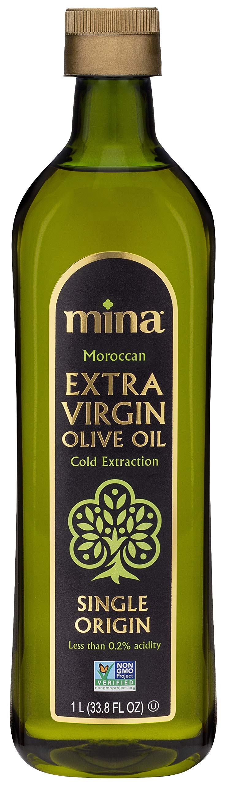 Mina Olive Oil Extra Virgin 68 Fl Oz, New Harvest, Polyphenol Rich Olive Oil for Cooking, Moroccan Extra Virgin Olive Oil, Single Origin Olive Oil, Cold Extraction, Less than 0.2% Acidity, 2 L