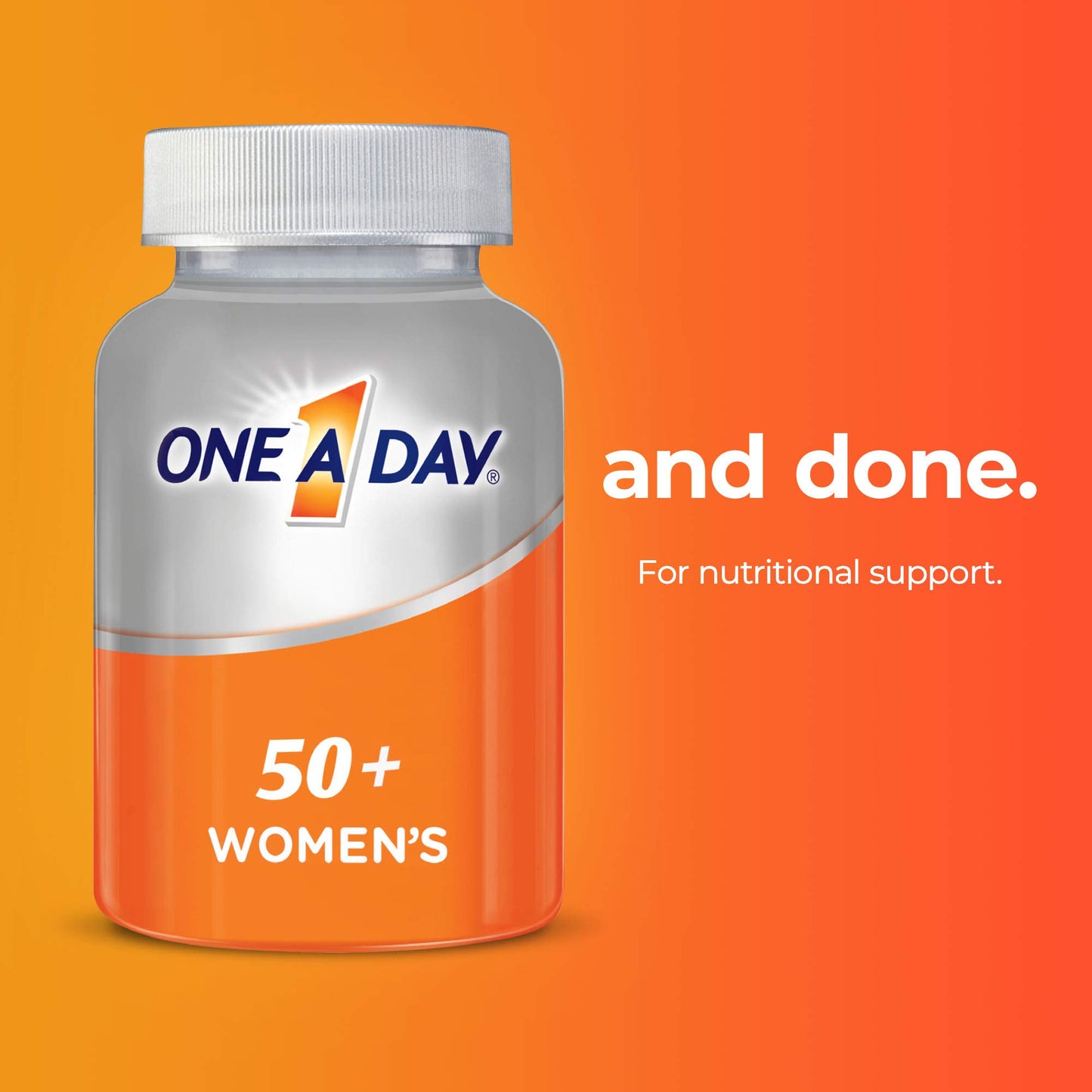 One A Day Women’s 50+ Multivitamins, Multivitamin for Women with Vitamin A, C, D, E and Zinc for Immune Health Support*, Calcium & more, 100 count