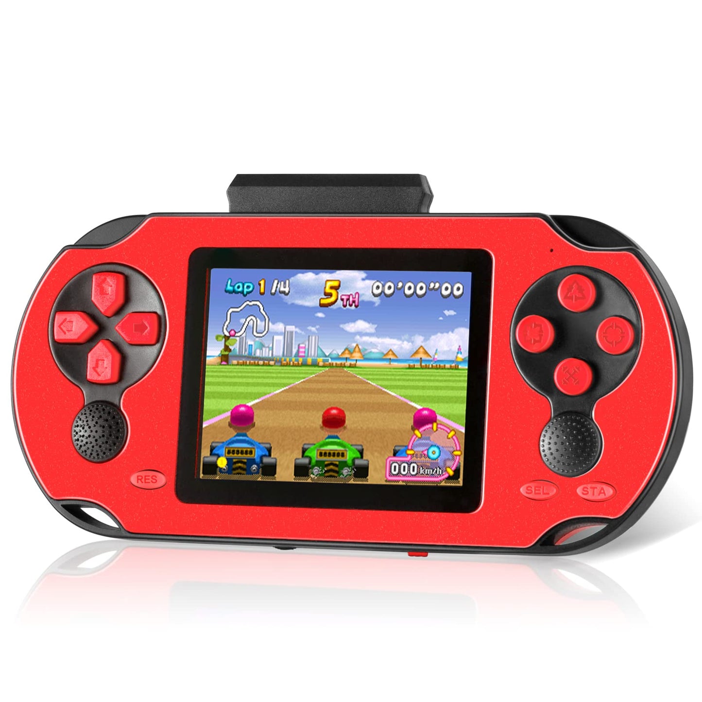 16 Bit Handheld Game Console for Kids Adults, 3.0'' Large Screen Preloaded 230 HD Classic Retro Video Games with USB Rechargeable Battery & 3 Game Cartridges for Birthday Gift for Kids 4-12