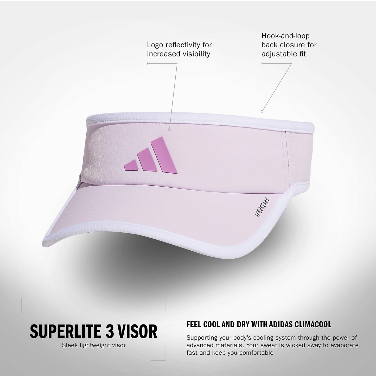 adidas Women's Superlite Sport Performance Visor for sun protection and outdoor activity