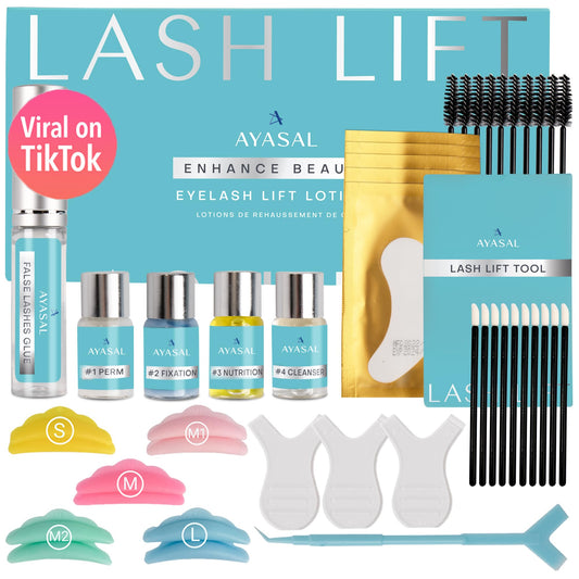 Lash Lift Kit Eyelash Perm Kit, with Detailed Instruction Eyelash Lift Kit, Easy for Beginner and Professional Lash Perm Kit, Achieve Salon-Quality Lashes Lift with Safe and Effective Result