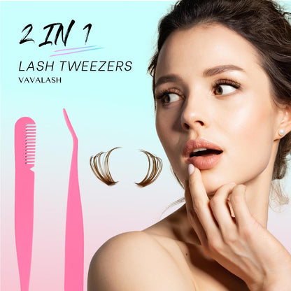 VAVALASH DIY Lash Extension Kit 280 Clusters Individual Lashes Kit 30D 40D 0.07D-10-16mm Lash Clusters, Lash Bond and Seal, Lash Tweezer for DIY Eyelash Extension at Home（Kit-30D+40D-0.07D-10-16MIX）