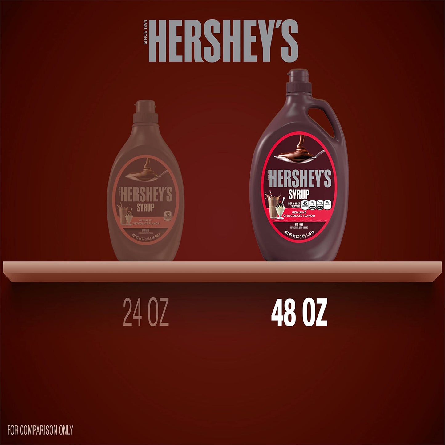 HERSHEY'S Chocolate Syrup Bottle, 24 oz