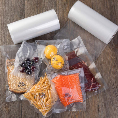 Wevac Vacuum Sealer Bags 8x50 Rolls 2 pack for Food Saver, Seal a Meal, Weston. Commercial Grade, BPA Free, Heavy Duty, Great for vac storage, Meal Prep or Sous Vide