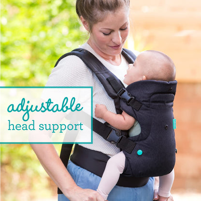 Infantino Flip Advanced 4-in-1 Carrier - Ergonomic, convertible, face-in and face-out front and back carry for newborns and older babies 8-32 lbs