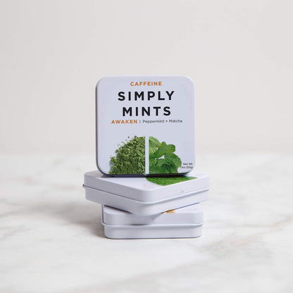 Natural Breath Mints by Simply Gum | Peppermint | Pack of Six (180 Pieces Total) | Breath Freshening, Vegan, Non-GMO, Nothing Artificial