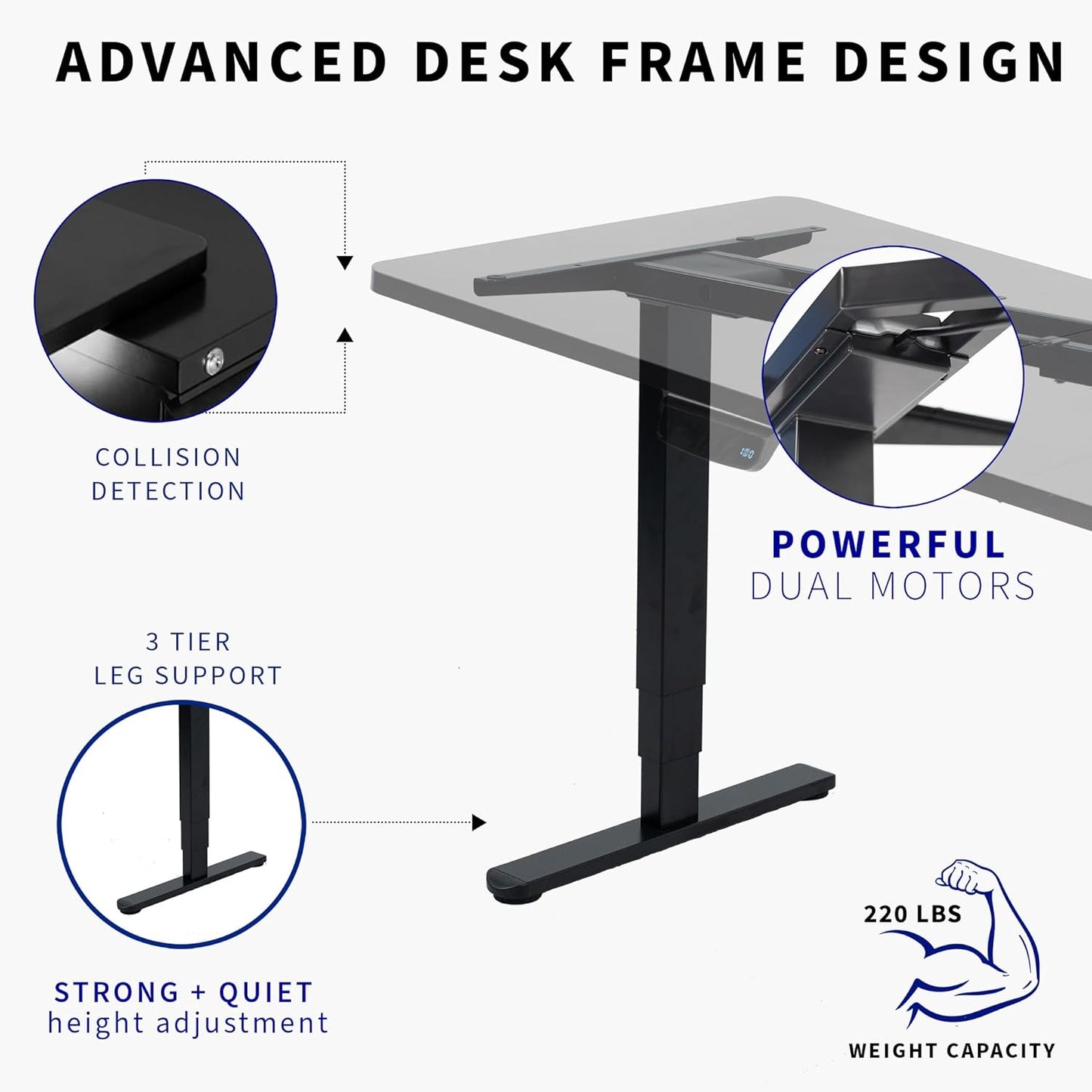 VIVO Electric Height Adjustable 71 x 36 inch Memory Stand Up Desk, White Table Top, White Dual Motor Frame, Preset Controller, 2B Series, DESK-KIT-2W7W-36