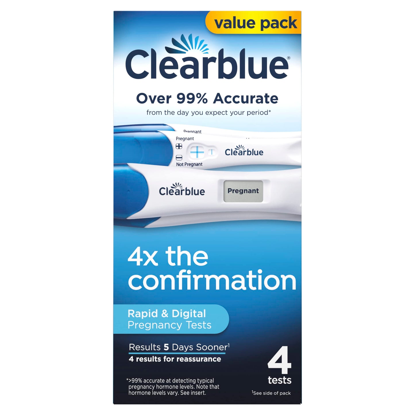 Clearblue Rapid Detection Pregnancy Test, Home Pregnancy Kit, 2 Count