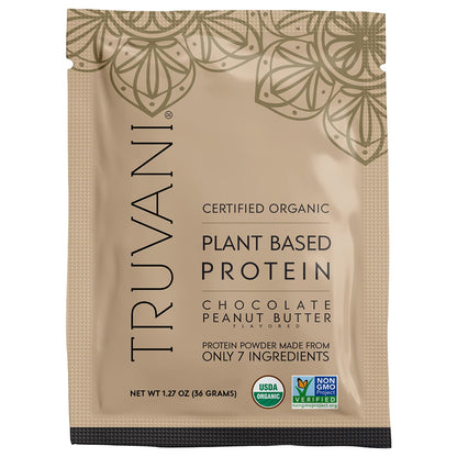 Truvani Vegan Pea Protein Powder | Banana Cinnamon | 20g Organic Plant Based Protein | 1 Serving | Keto | Gluten & Dairy Free | Low Carb | No Added Sugar