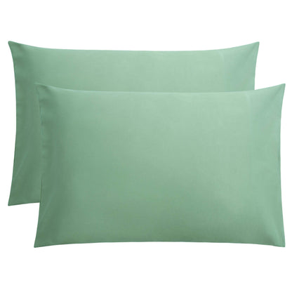 FLXXIE Microfiber Pillow Cases Standard Size, Soft Pillowcases with Envelope Closure, Wrinkle, Stain Resistant Pillow Covers, 20x26, Aqua