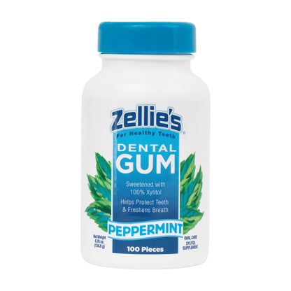 Zellie's | 100% Xylitol Sugar Free Spearmint Chewing Gum | Spearmint Flavor (100 Count (Pack of 1))