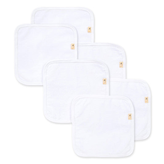 Burt's Bees Baby Infant Washcloths, 100% Organic Cotton, Soft and Super Absorbent Knit Terry Wash Cloth - 6 Pack Set