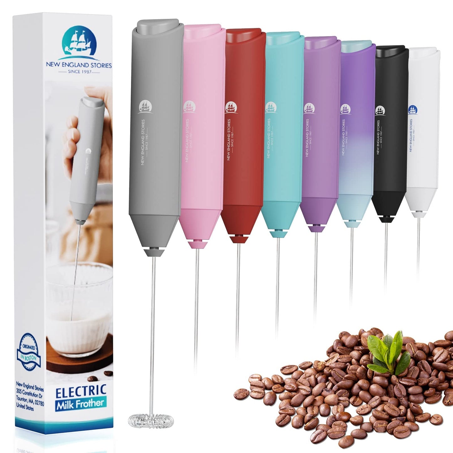 Powerful Milk Frother Handheld Foam Maker, Mini Whisk Drink Mixer for Coffee, Cappuccino, Latte, Matcha, Hot Chocolate, No Stand, Galaxy