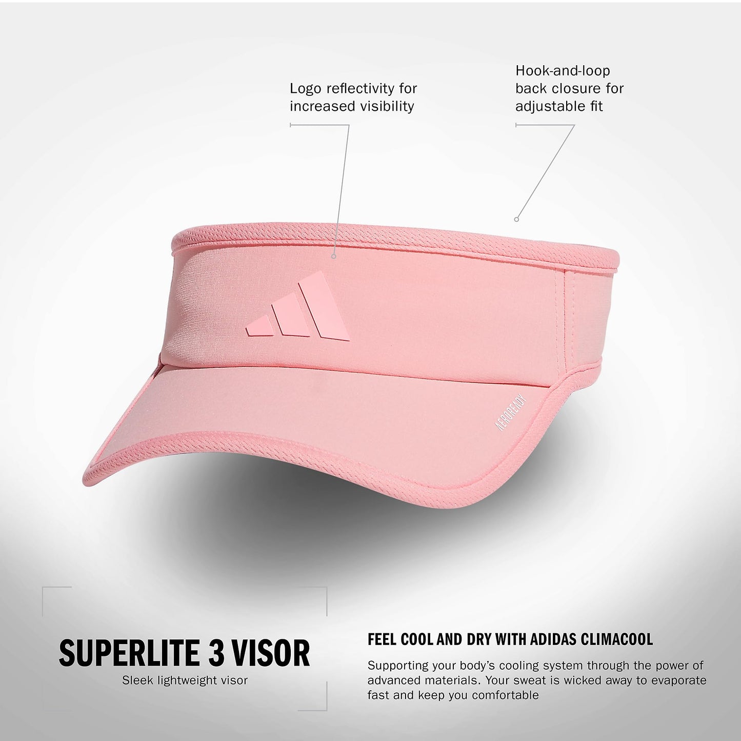 adidas Women's Superlite Sport Performance Visor for sun protection and outdoor activity