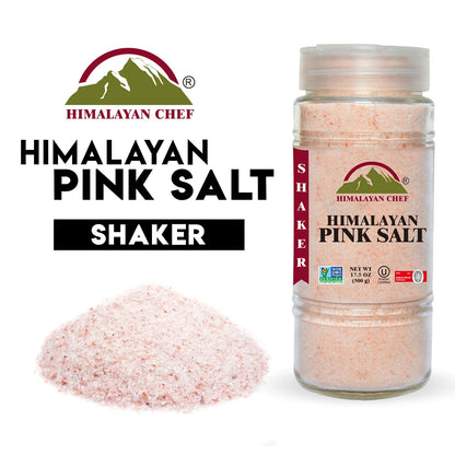 Himalayan Chef Pink Himalayan Salt, Fine Grain - 1 lbs (1 Pound Bag)