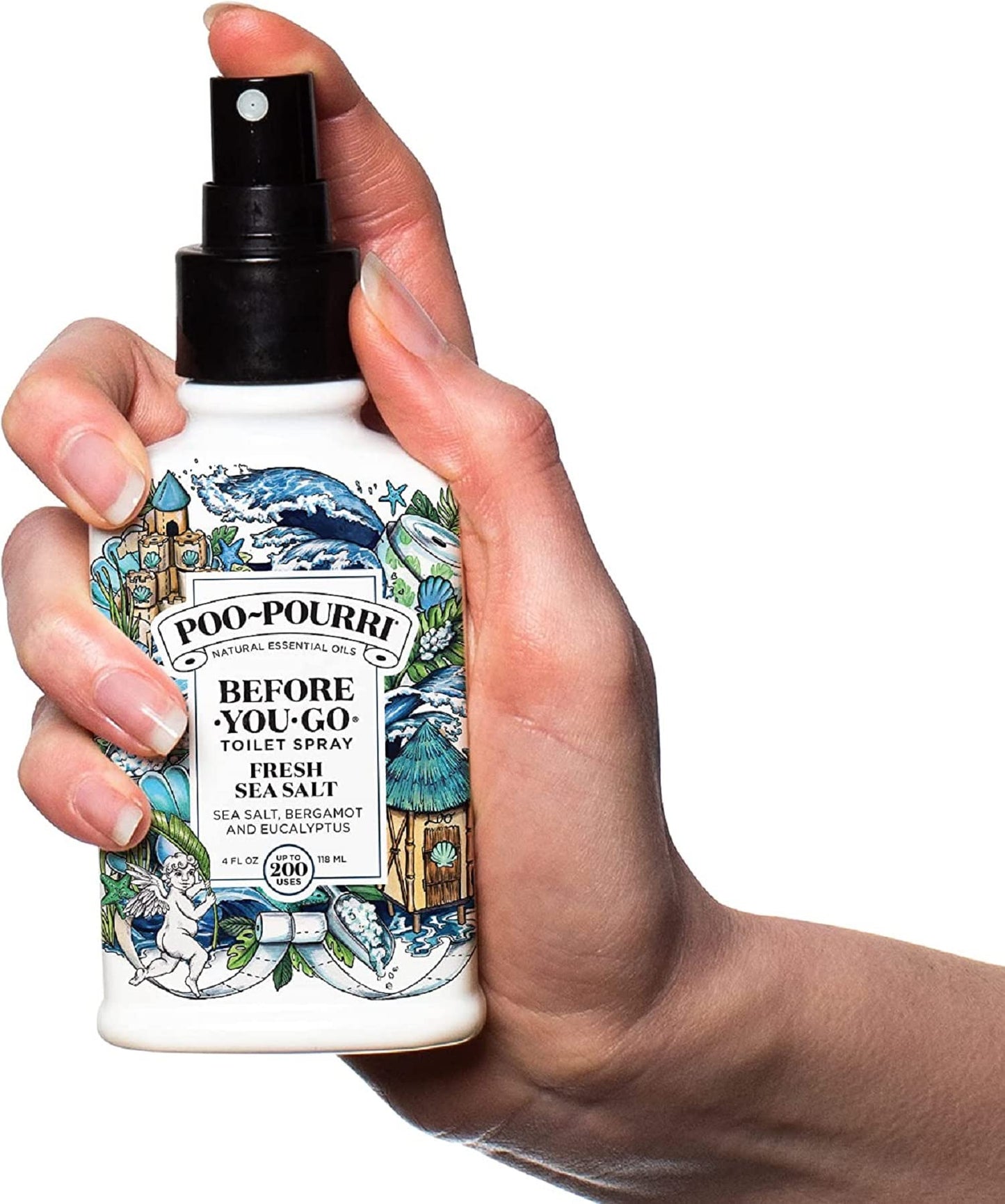 Poo-Pourri Before-You-Go Toilet Spray, Beach Bum, 1 Fl Oz Pocket Travel Size - Coconut, Orchid and Toasted Praline