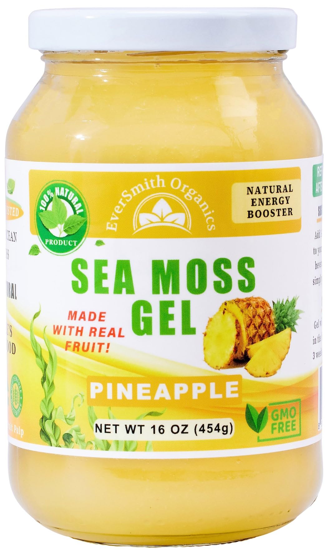 Wildcrafted Irish Sea Moss Gel | Made in USA | Rich in Vitamins & Minerals | Sea Moss Gel Organic Raw | Nutritional Supplement | Mango Pineapple (16 oz)