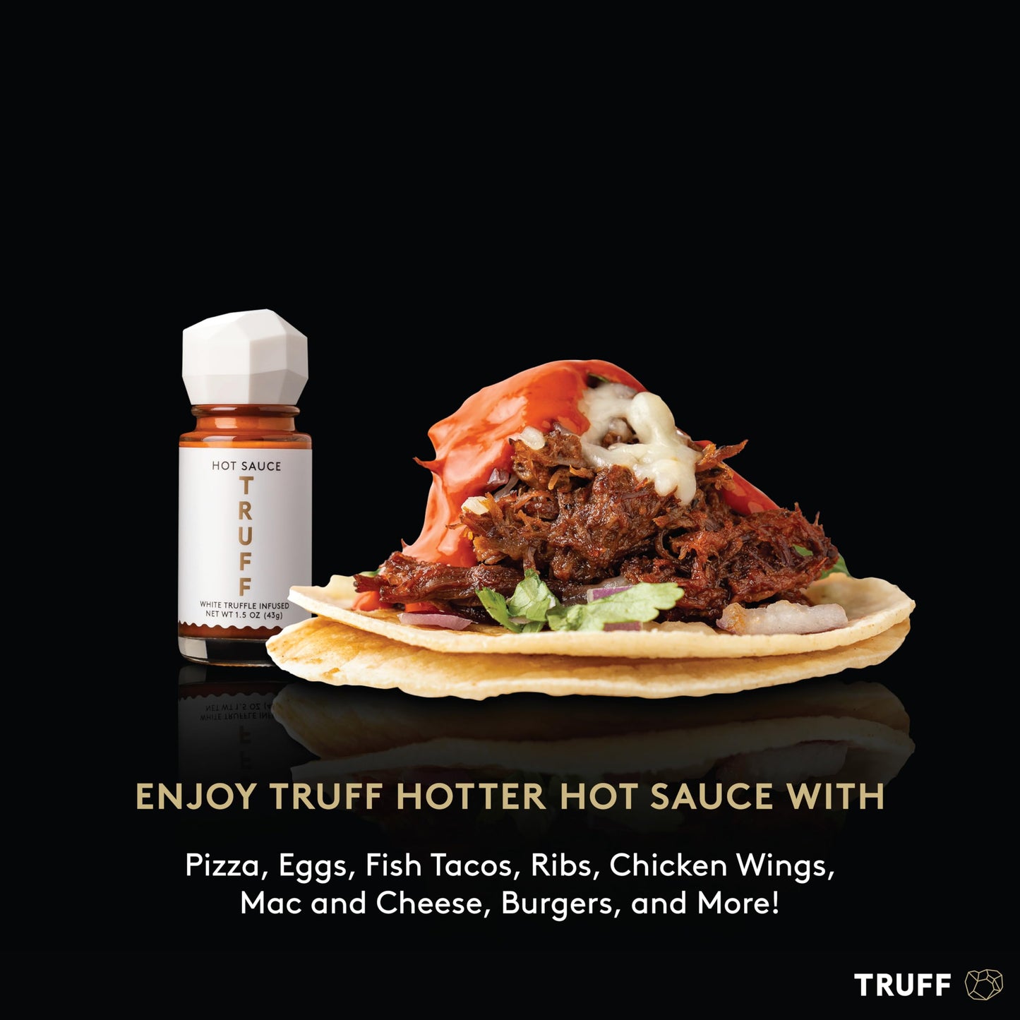 TRUFF Original Black Truffle Hot Sauce, Gourmet Hot Sauce with Ripe Chili Peppers, Black Truffle Oil, Agave Nectar, Unique Flavor Experience in a Bottle, 6 oz.