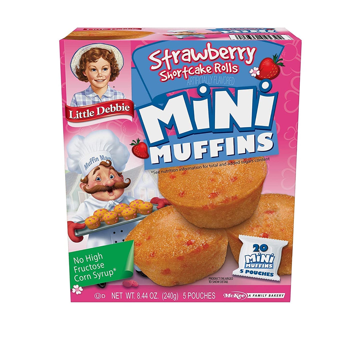 Little Debbie Chocolate Chip Mini Muffins, 5 Pouches, 8.44 OZ Box