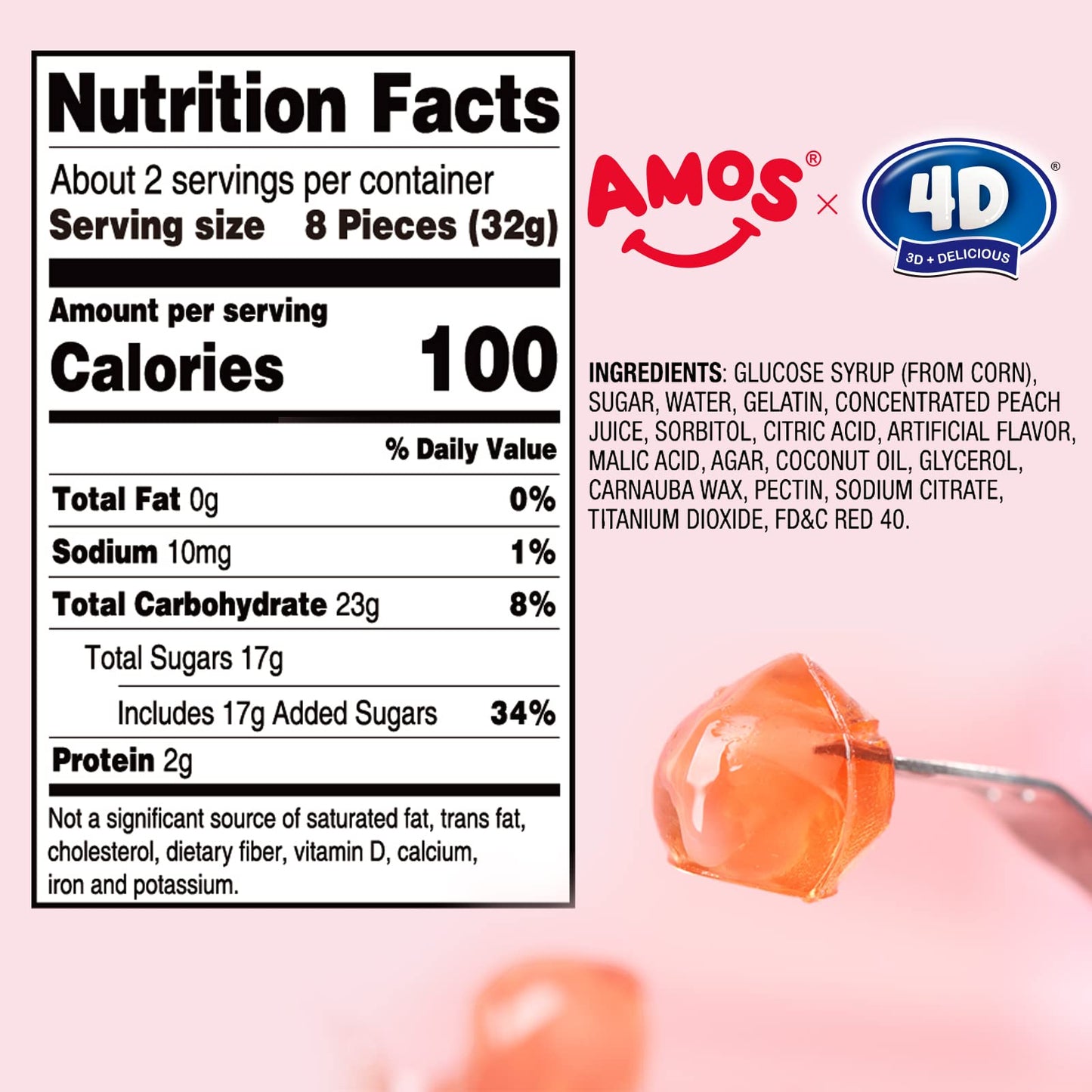 Amos Peelable Mango Candy, Peelerz Gummy Mango Peeling Candy,Resealable 2.19oz Bag (Pack of 3)