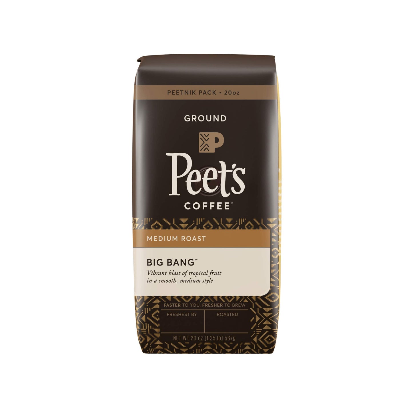 Peet's Coffee Major Dickason's Blend, Dark Roast Ground Coffee, 20 oz