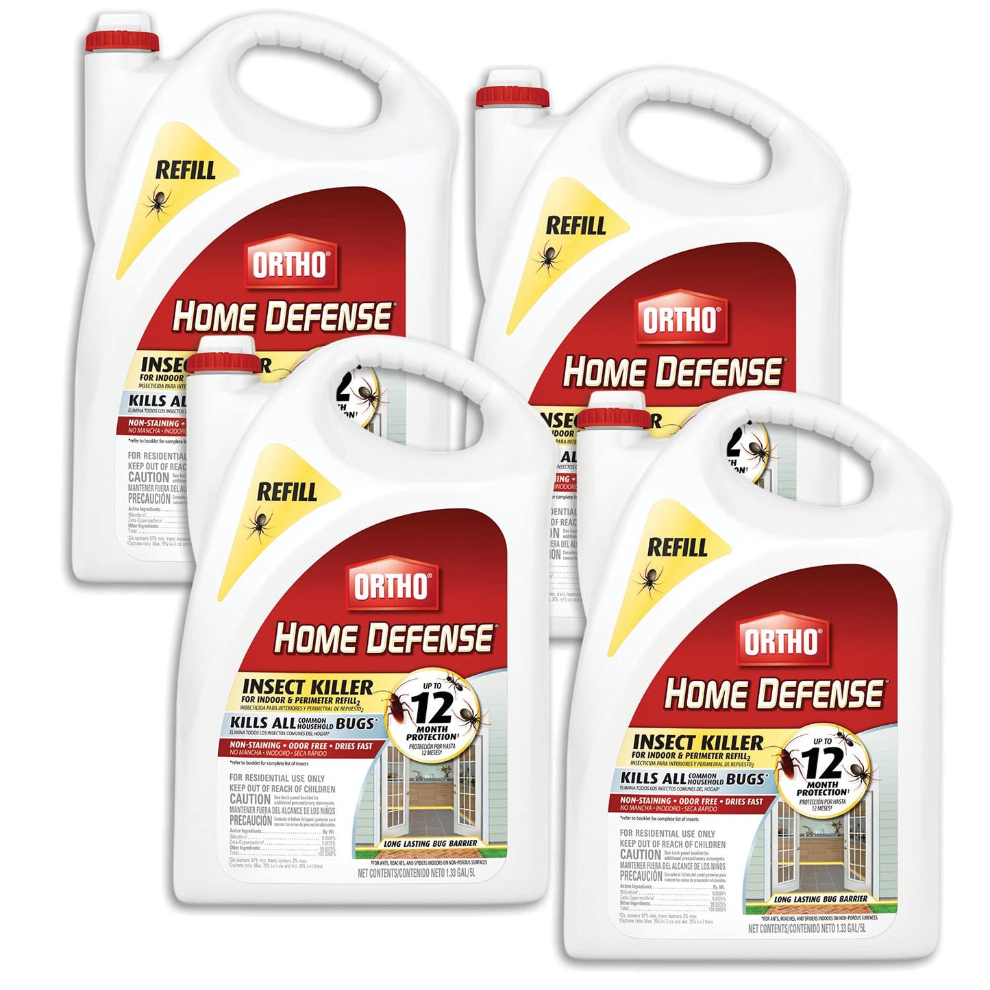 Ortho Home Defense Insect Killer for Indoor & Perimeter2 with Comfort Wand, Controls Ants, Roaches, and Spiders, 1.1 gal., 1 Pack