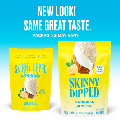 SkinnyDipped Snack Attack Minis Almond Variety Pack, Healthy Snack, Plant Protein, Gluten Free, 0.46 oz Mini Bags, Pack of 25