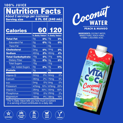 Vita Coco Coconut Water Naturally Hydrating Electrolyte Drink Smart Alternative to Coffee Soda and Sports Drinks Gluten Free, Pineapple, 16.9 Fl Oz (Pack of 12), 202.8 Fl Oz