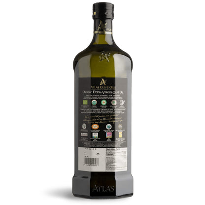 Atlas 750 mL Organic Cold Press Extra Virgin Olive Oil with Polyphenol Rich from Morocco | Newly Harvested Unprocessed from One Single Family Farm | Moroccan EVOO Trusted by Michelin Star Chefs