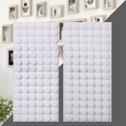 1000 Pcs (500 Pairs) 0.59inch Diameter Hook and Loop Fastener Self Adhesive Round Circle Sticky Sticker Dots for Arts and Crafts School Classroom Home and Office Use, White