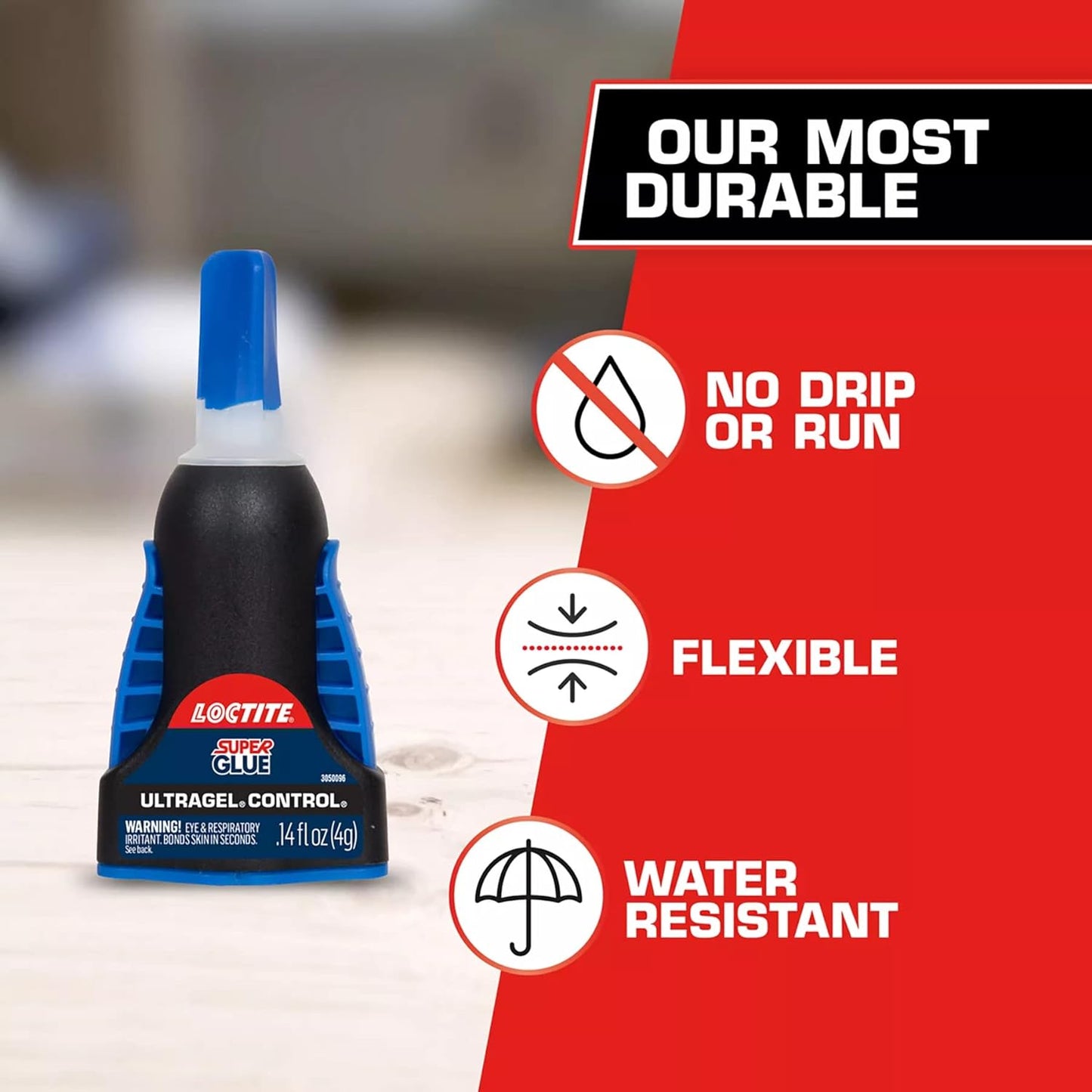 Loctite Super Glue Ultra Gel Control, Clear Superglue for Plastic, Wood, Metal, Crafts, & Repair, Cyanoacrylate Adhesive Instant Glue, Quick Dry - 0.14 fl oz Bottle, Pack of 1