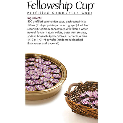 BROADMAN CHURCH SUPPLIES Pre-filled Communion Fellowship Cup, Juice and Wafer Set, 100 Count