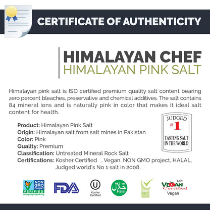 Himalayan Chef Pink Himalayan Salt, Fine Grain - 1 lbs (1 Pound Bag)