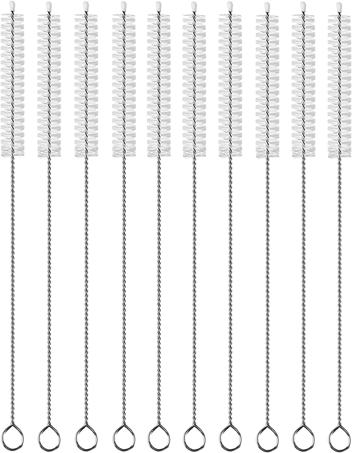 Straw Cleaner Brush Extend 12 inch, Extra Wide 12mm diam Pipe Cleaners, Extra Long Straw Brush for Sippy Cup, Water Bottle and Tubes, Drinking Straw Cleaning Brush Set 10 Pack