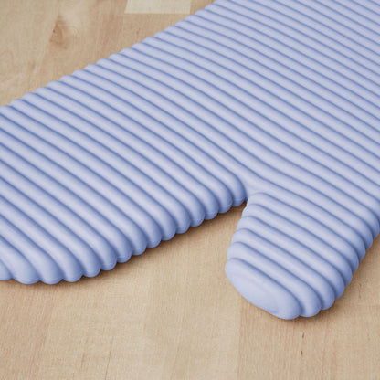 KitchenAid Ribbed Soft Silicone Oven Mitt Set, 7"x13", Milkshake 2 Count