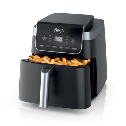 Ninja Air Fryer Pro 4-in-1 with 5 QT Capacity, Air Fry, Roast, Reheat, Dehydrate, Air Crisp Technology with 400F for hot, crispy results in just minutes, Nonstick Basket & Crisper Plate, Grey, AF141