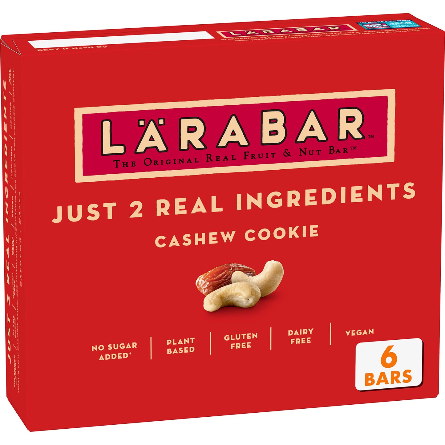 Larabar Cashew Cookie, Gluten Free Vegan Fruit & Nut Bars, 1.7 oz, 18 ct