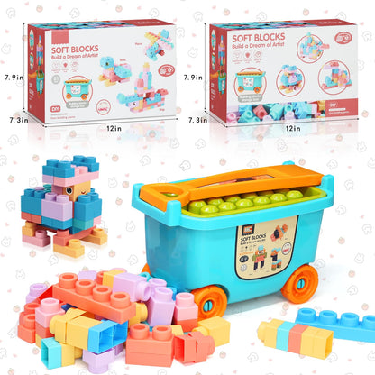 Top STEM Soft Building Block Sets for Kids Aged 18 months to 6 years old.Mega Building Blocks for preschool.Large Construction Block Toys for Toddler to Improve Imagination、Creativity、Hands-on Ability