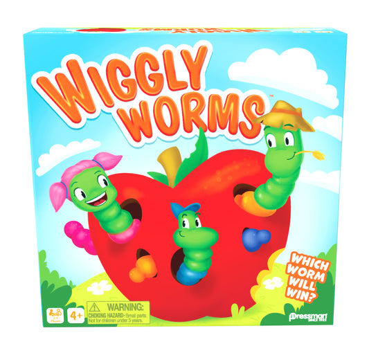 Pressman Wiggly Worms Game - Color Matching Memory Preschool Game, Kids Ages 4 and Up