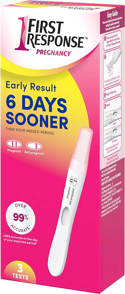 First Response Early Result Pregnancy Test, 3 Count(Pack of 1)(Packaging & Test Design May Vary)