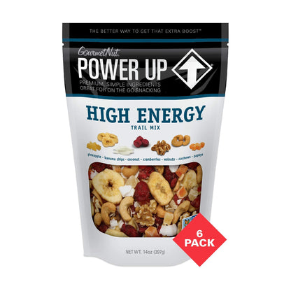 Power Up Trail Mix, Mega Omega Trail Mix, Non-GMO, Vegan, Gluten Free, No Artificial Ingredients, Gourmet Nut, 14 Ounce Bag