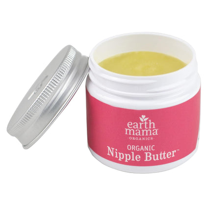 Organic Nipple Butter™ Breastfeeding Cream by Earth Mama | Postpartum Essentials Safe for Nursing, Non-GMO Project Verified, No Lanolin, 2-Fluid Ounce