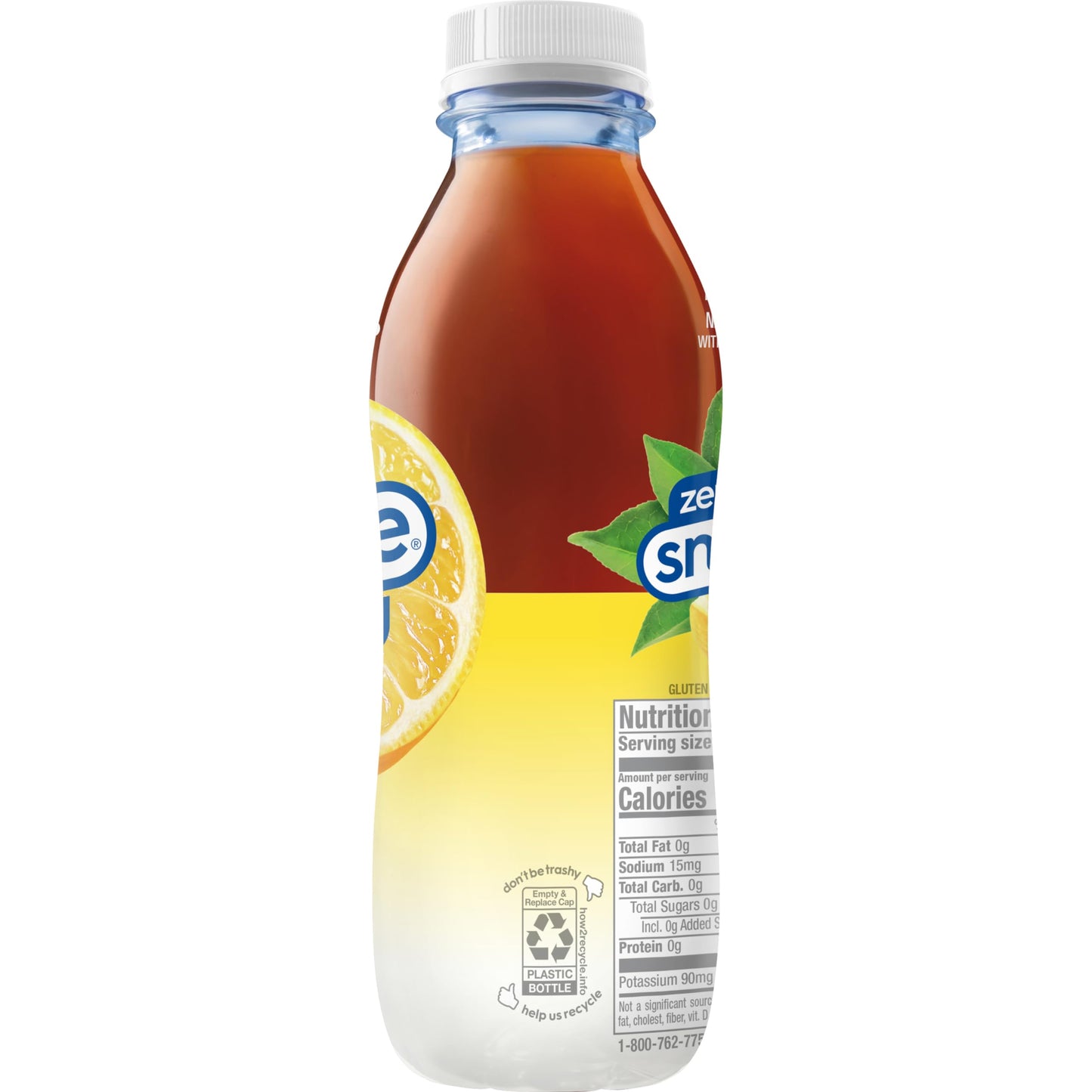 Snapple Zero Sugar Peach Tea, 16 fl oz recycled plastic bottle (Pack of 12)