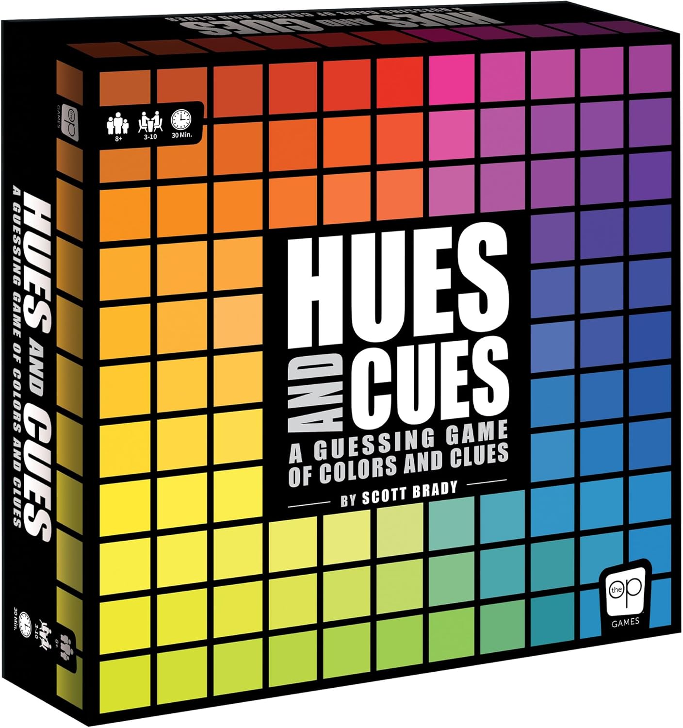 HUES and CUES - Vibrant Color Guessing Board Game for 3-10 Players Ages 8+, Connect Clues and Guess from 480 Color Squares