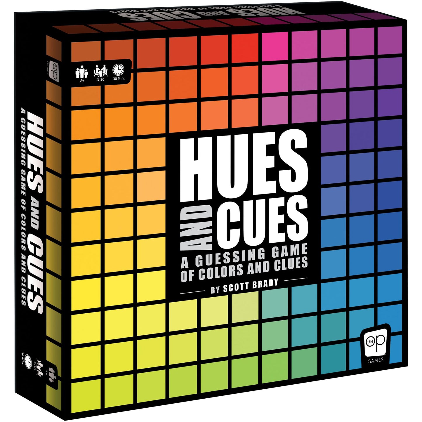 HUES and CUES - Vibrant Color Guessing Board Game for 3-10 Players Ages 8+, Connect Clues and Guess from 480 Color Squares