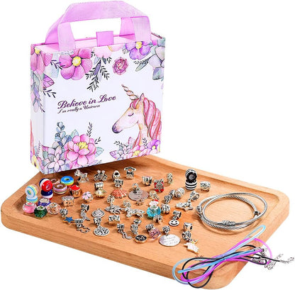 COO&KOO Charm Bracelet Making Kit, A Unicorn Girls Toy That Inspires Creativity and Imagination, Crafts for Ages 8-12 with Jewelry Making & Art Kit Perfect Gifts, Self-Expression!