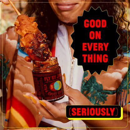 FLYBYJING Sichuan Chili Crisp - Premium Spicy Savory All-Natural Vegan Chili Oil - Crunchy Hot Sauce, Good on Everything, Sugar Free - 6oz (Pack of 1)