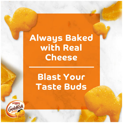 Goldfish Colors Cheddar Crackers, Snack Pack, 0.9 oz, 9 CT Multi-Pack Tray (Pack of 2)