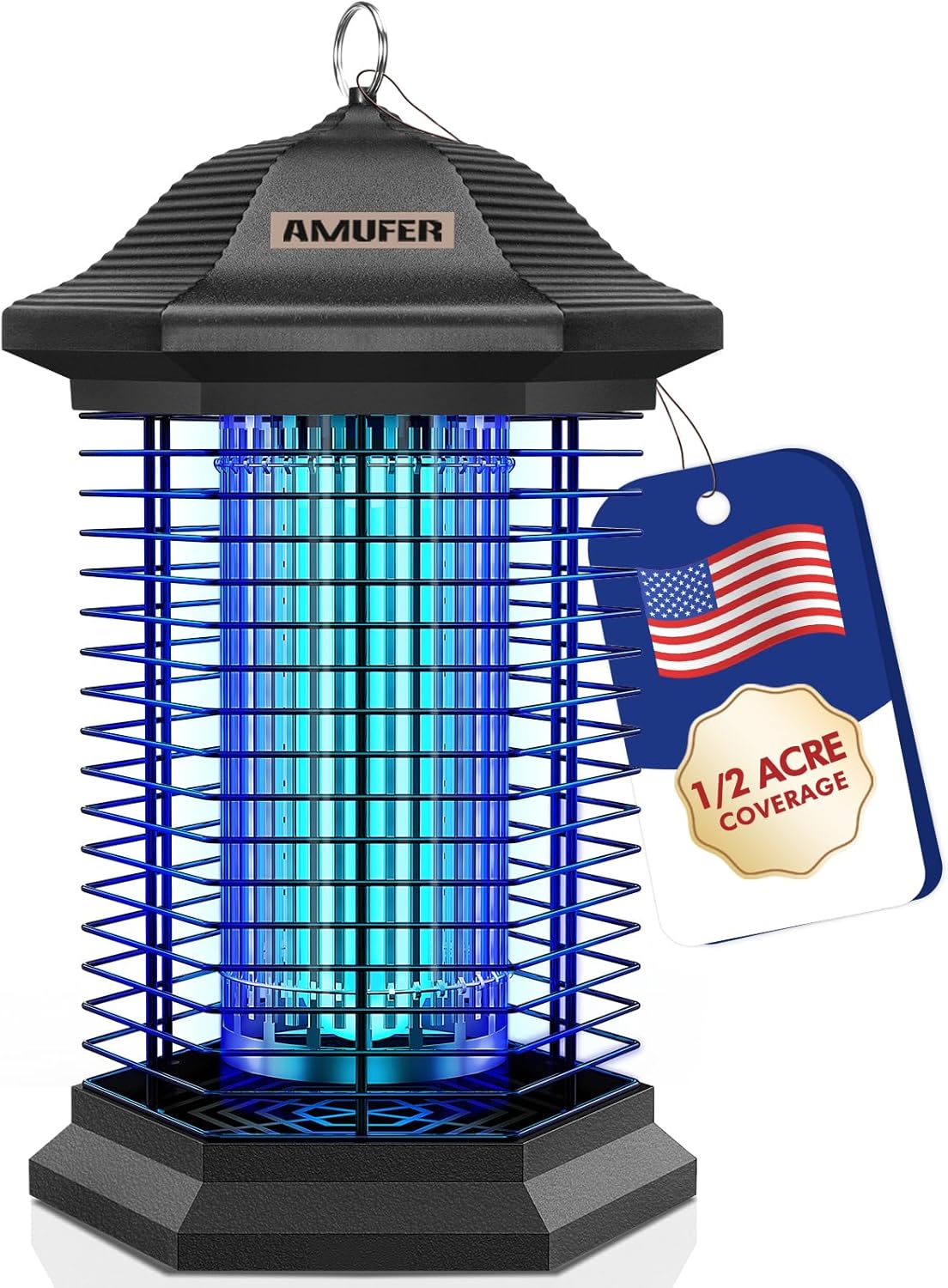 Bug Zapper Mosquito Zapper for Outdoor & Indoor, Upgraded 3 Mosquito Control Technologies, 2 Safety Protection Technologies, Insect Control Efficiency of 99.99%, Perfect for Backyard Patio Home